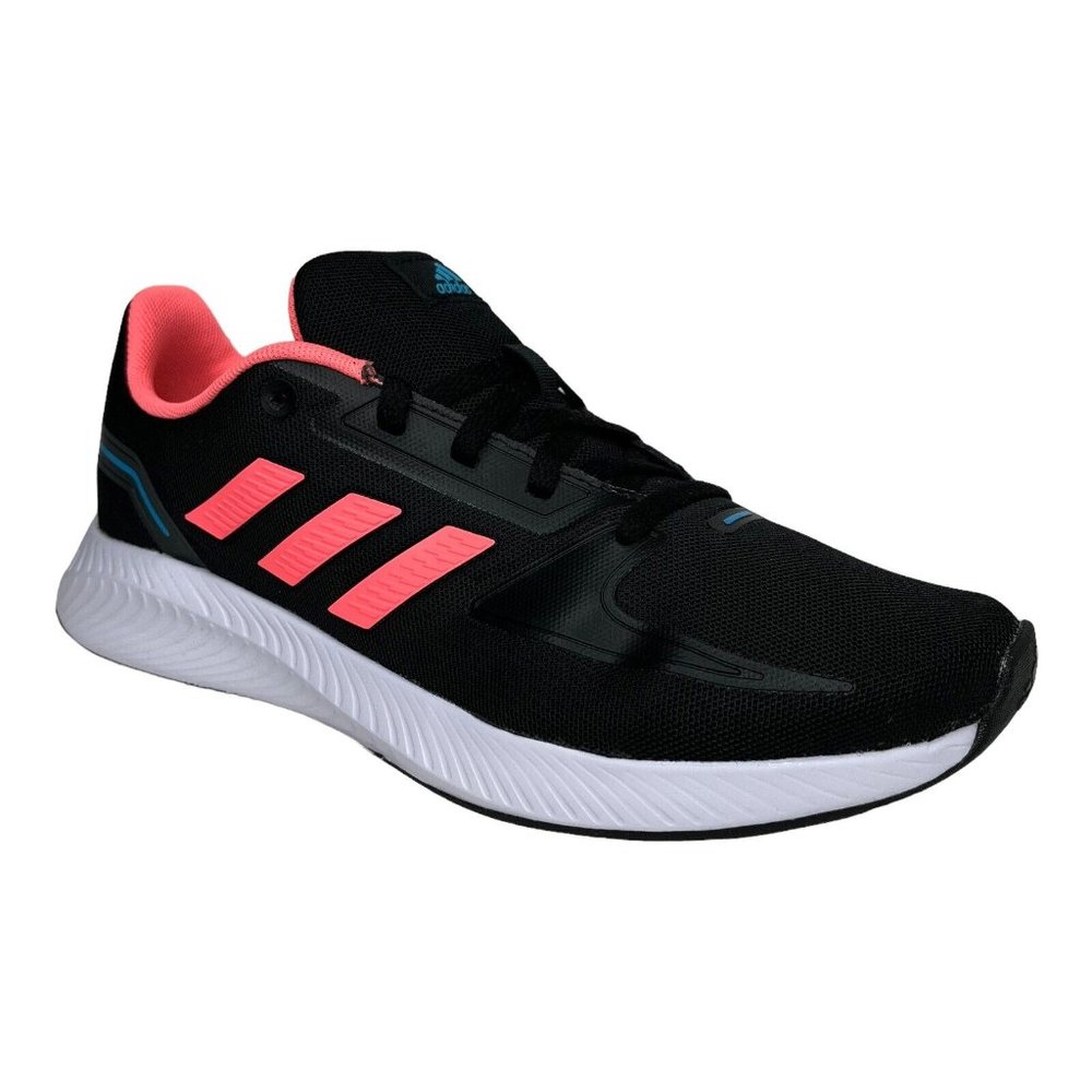 Adidas Runfalcon Big Girls Sneakers Size 7 Black Coral Comfortable Running Shoes